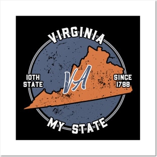 Virginia My State Patriot State Tourist Gift Posters and Art